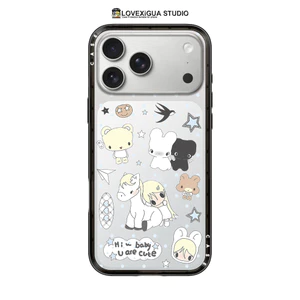 Cô Gái Dễ Thương Cưỡi Ngựa Từ Tính Ốp lưng IPhone 15 14 13 16 Plus 17Pro Max 17 Vỏ Khí Chống Sốc Bảo Vệ Mặt Sau