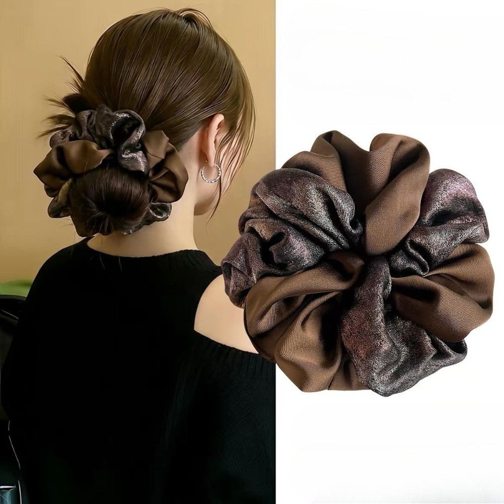 Hululu / Bóng Đầu Scrunchy Tóc Phong Cách Mới Cao Cấp Cảm Giác Đầu Đĩa Hoa Tóc Dụng Cụ Tiện Dụng Đầu Dây Scrunchy Nhẫn Nữ Phụ Kiện Tóc