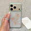 Ốp điện thoại mờ sương mù hoa vàng cho iPhone 17 Pro Max 16 15 14 13 Vỏ bảo vệ chống sốc
