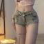 Quần short Denim siêu cạp thấp dành cho nữ dáng ôm hơn Quần ống rộng Quần nóng hợp thời trang