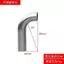 Thép không gỉ 304 Khuỷu Tay 90 Độ Đơn Phương Song Phương Mở Rộng Khuỷu Tay Góc Phải Hàn Khớp Khuỷu Tay Cầu Thang Tay Lắp MTHY