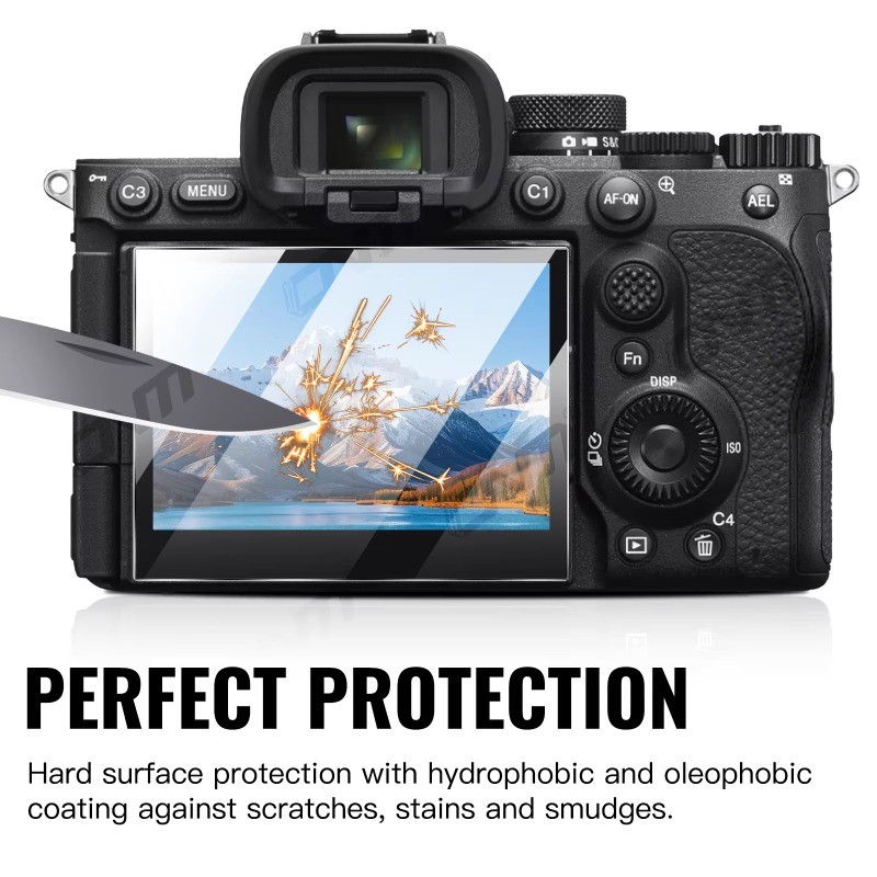 1-3 Chiếc Bảo Vệ Màn Hình LCD Camera Kính Cho Sony A9 A7S A7R A7CR A7C A77 A7 A1 V VI IV III II Camera 9H Kính Cường Lực Phim Cho Sony A9M3 A9M2 A1M2 A7M2 A7M3 A7M4 A7M5 A7RM2 A7RM4