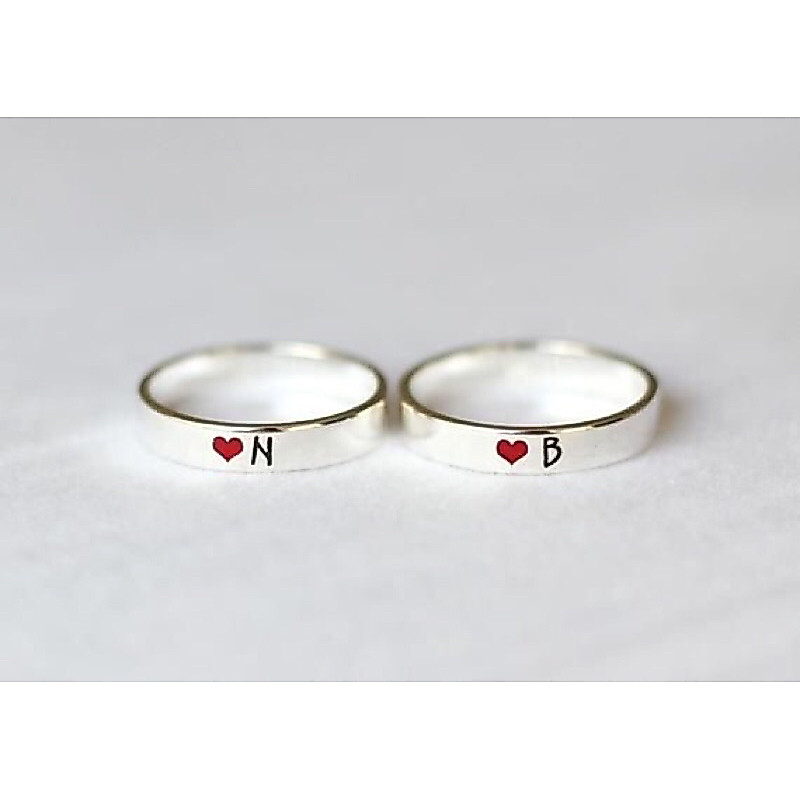 Couple Rings, engravable by MIRROR SILVER