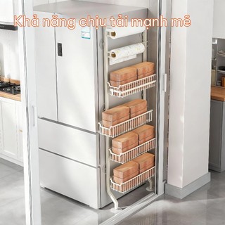 Kệ đựng gia vị nhỏ gọn cho bếp Kệ để đồ đa năng treo tường kéo ra được để đồ đạc, đồ dùng