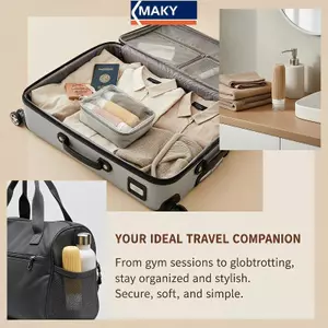 Bộ chai vệ sinh du lịch di động MAKY 4 chiếc BPA Free với túi dây kéo trong suốt chống thấm nước cho kỳ nghỉ sử dụng ngoài trời VN
