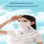 PNPIA- Khăn Đi Bộ Đường Dài Ngoài Trời Unisex Chống Nắng Chống Tia UV Ne Khăn Cho Nữ Băng Lụa Mặt nạ Che Mặt Veil Khăn Hình Tam Giác