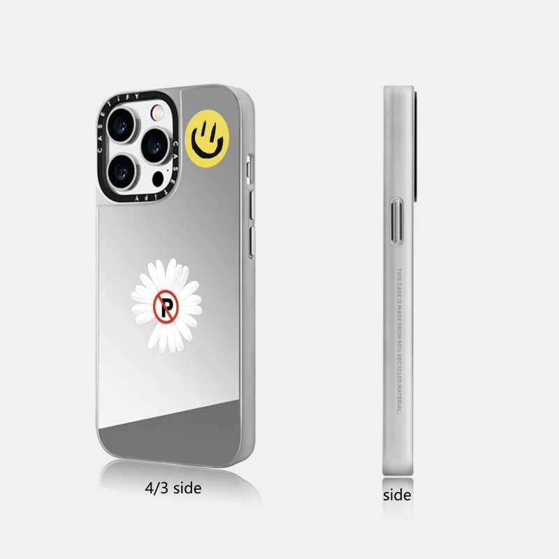 CASECASE X G-DRAGON Không có hoa cúc cho phép hút từ tính Vỏ iPhone Gương đen & bạc IPhone 17 16 15 14 13 Pro Max Plus Ốp lưng cứng có hộp khắc logo