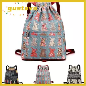 Ba lô dây rút GUSTAVA, Ba lô thể thao tách ướt nhẹ kỳ lạ, Túi đeo vai vải có thể gập lại dung tích lớn thông thường Du lịch