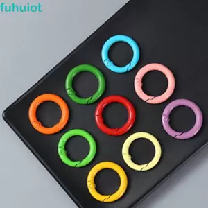 FUHUIOT 5 Chiếc Vòng Tròn Móc Khóa Kẹp, Kim Loại Nhiều Màu Sắc Có Thể Mở Vòng Carabiner, DIY Bền 25 Mm Khóa Mùa Xuân Trang Sức