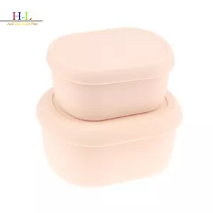 HL 200 / 300 / 600ML Silicone Bento Hộp Đựng Cơm Trưa Chống Rò Rỉ Hộp Đựng Cơm Trưa, Không Chứa BPA, Máy Rửa Chén An Toàn LMWU