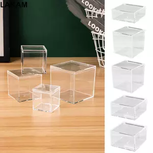 Hộp Bảo Quản LAKAM, Hộp Nhựa Lật Đa Kích Thước, Trưng Bày Bảo Vệ Bền Đẹp Acrylic Có Nắp Trang Sức Mỹ Phẩm Lưu Trữ Mô Hình Anime