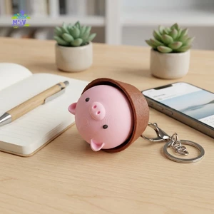 Hoạt Hình Lợn Giảm Căng Thẳng Nút Đồ Chơi Bàn Trồng Vật Trang Trí Mặt Dây Chuyền Cho Bàn Văn Phòng Trang Trí Nhà
