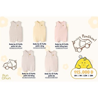 Punchun Ss2025 Body ba lỗ Fluffy patin cho bé