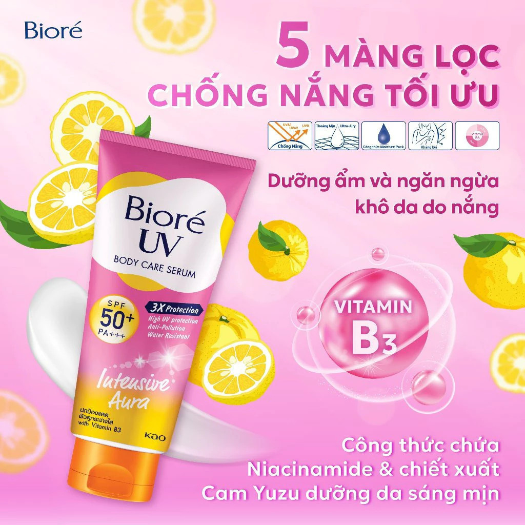 Biore UV Sunscreen – Kem Chống Nắng Cho Mặt Và Toàn Thân, Kết Cấu Mỏng Nhẹ, Dễ Thoa