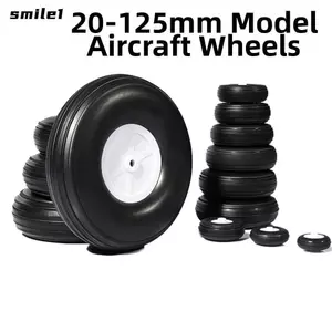 SMILE Tail Fxed Wing Máy Bay Bánh Xe Hub, 0,75 "- 5" Inch Cao Su Trẻ Em Máy Bay Đồ Chơi Phần, Đen DIY Máy Bay Phụ Kiện Thay Thế Máy Bay RC