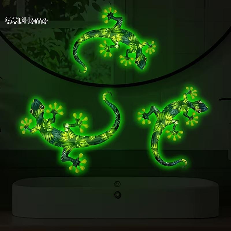 GCDHome Glow Geo Stiers Huỳnh Quang Có Thể Tháo Rời Chống Thấm Nước Đề Can Cho Chậu Rửa Thủy Tinh Bồn Rửa Nước Bồn Cầu Đèn Ngủ Trang Trí Phòng Tắm HOT