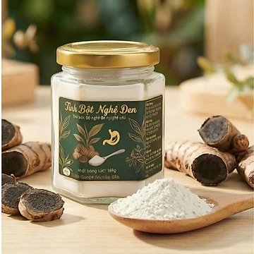 Tinh Bột Nghệ Đen 100g Nguyên Chất Bột Mịn Dễ Hòa Tan Pha Uống Làm Đẹp Thảo Dược Hoàng Gia