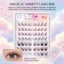 C Curl Angled Wing Lông mi giả Sợi tổng hợp màu đen Nhìn tự nhiên 8-13mm Chiều dài hỗn hợp