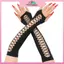 MYPANDA Vintage Party Cosplay Lưới Găng Tay Co Giãn Hộp Đêm Nhảy Múa Nửa Ngón Vui Vẻ Fishnet Mittens Nữ Tay Dài Lỗ Gãy Tay áo.