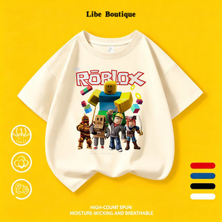 COD✅(Hồ Chí Minh) Áo thun trắng cotton in nhân vật game Roblox, size 9-65kg, vải thoáng mát thấm mồ hôi