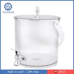Bình đựng đồ uống Ấm đun nước lạnh có thìa trong suốt Chất liệu PP Vòi niêm phong Dung tích lớn Dễ dàng chảy Thích hợp cho bữa tiệc sinh nhật Tập hợp tại nhà