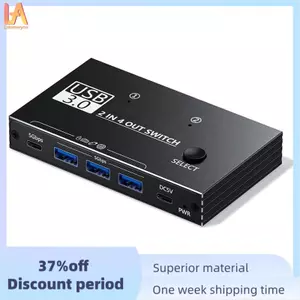 Bộ chuyển đổi USB 3.0 5Gbps 2 đầu vào 4 đầu ra USB C Switch cho thiết bị Chia sẻ máy quét máy in