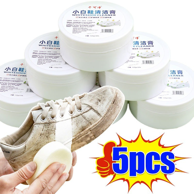 120g Kem làm sạch giày trắng / Chất tẩy trắng vết bẩn Sneaker / Chất tẩy vết bẩn đa chức năng