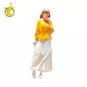 Hình thu nhỏ, tỷ lệ 1: 64. Hình cô gái thu nhỏ. Hình người lớn thực tế. Hình trang trí đáng yêu cho mẫu Dioramas.