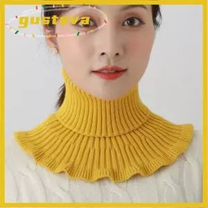 Cổ áo giả dệt kim GUSTAVA, có tai bằng gỗ Khăn chống gió, Thời trang có thể tháo rời Mùa đông ấm áp hơn Nam Nữ