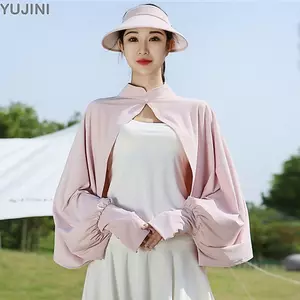 Tay lái xe YUJUNI, Tay áo mùa hè thoáng khí bằng lụa băng, Khăn choàng chống nắng thời trang Khăn choàng đi bộ đường dài