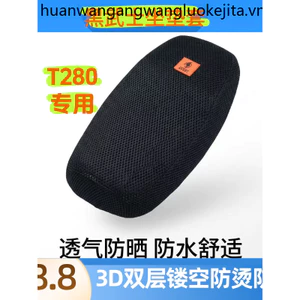 Đen Samurai T280 Chuyên Dụng Xe Điện Bọc Ghế Mùa Hè Chống Nắng Cách Nhiệt Chống Thấm Nước Thoáng Khí Lưới 3D Rỗng Ghế Bao