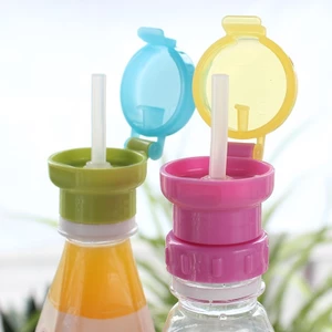 Phong Cách Nhật Bản Trẻ Em Khoáng Nước Mũ Rơm Di Động Nước Uống Dụng Cụ Tiện Dụng Chống choking Nắp Chai Nước Chuyển Đổi Chai Nước Nắp Miệng 762M