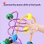 MJnmc Hạt Gỗ Con Lăn Coaster Mê Cung Đồ Chơi Giáo Dục Cho Trẻ Mới Biết Đi Học Sáng Tạo Vòng Tròn Tra Trò Chơi Lớp Học Mầm Non Sử Dụng Mới