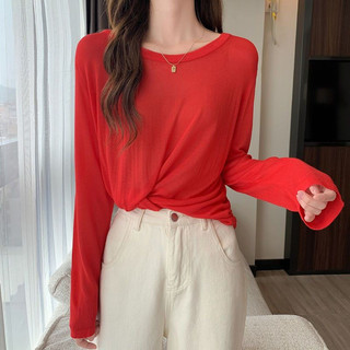 [Tùy chọn nhiều màu] Mặt nạ nhẹ Quần áo chống nắng dáng rộng Áo thun Tencel Cotton nhiều màu ngoài trời thân thiện với da