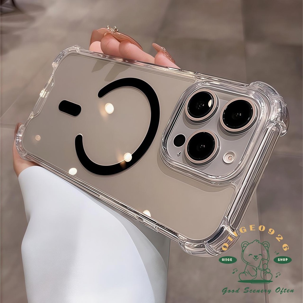 Túi khí chống rơi từ tính Vỏ điện thoại iphone16 Pro Max 15 14 13 12 11 vỏ cho vỏ iPhone Vỏ mềm silicon TPU chống sốc