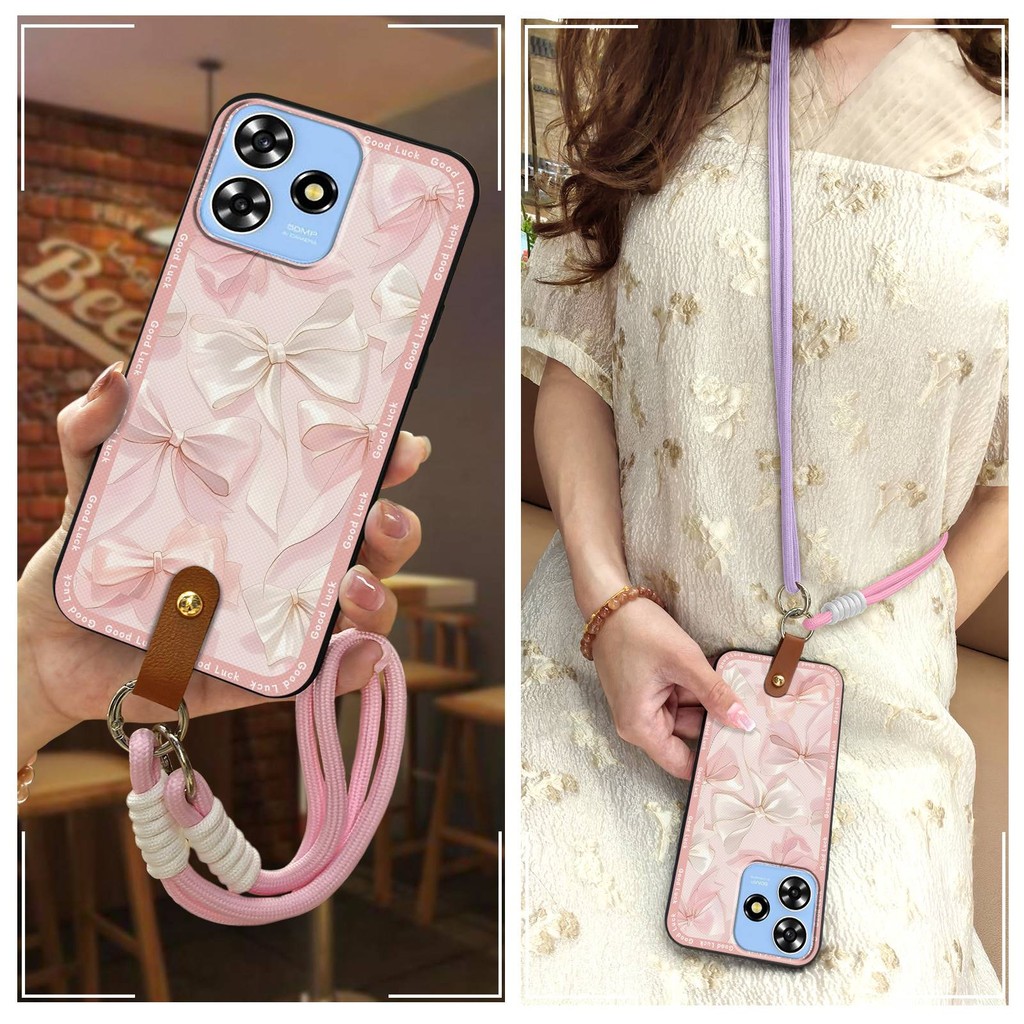 Ốp Điện Thoại Bền Graffiti Cho ZTE Blade A73 4G / V50 Smart / V50 Design 4G / Axon50Lite Vòng Cổ Bảo Vệ Dễ Thương Bọc Toàn Bộ Dây Silicon TPU Đeo Ngang Chống Thấm Nước Chống Bụi Diagonal