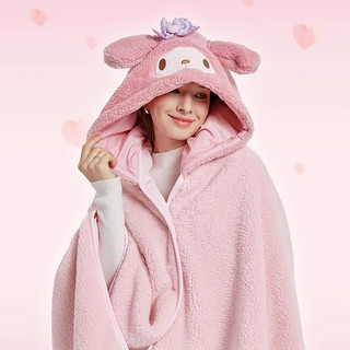 【BabyJoy】Chăn choàng có mũ trùm Kuromi dễ thương,Chăn Quấn Có Mũ Trùm Đầu,Phù hợp cho học sinh và dân văn phòng