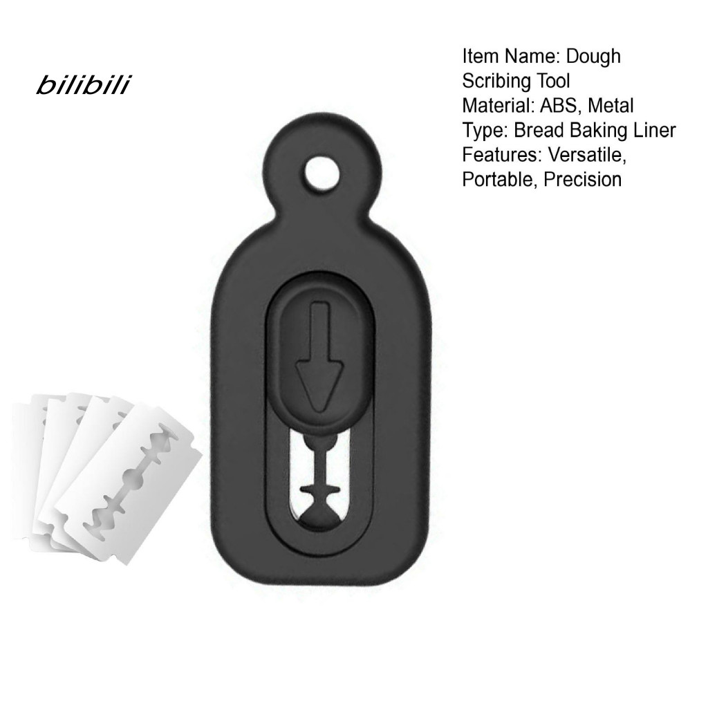 Dụng cụ thiết kế bánh mì BIL Lưỡi thép không gỉ cho bánh mì Bộ cắt bánh mì cao cấp cho thợ làm bột chua Artisan Bao gồm 5 lưỡi dao thay thế Hoàn hảo cho Baguettes và tự làm