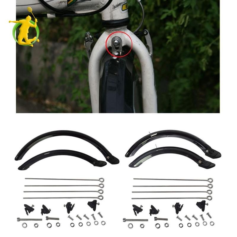 Bền Xe Đạp Gấp Bùn 4 '' 20 '' Bánh Xe Phía Trước Phía Sau Chắn Bùn Bộ Phụ Kiện