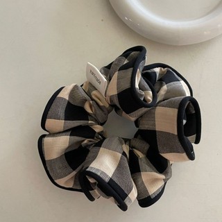 Scrunchy Kẻ Sọc Phong Cách Hàn Quốc - Dây Buộc Tóc Siêu Mềm Mại