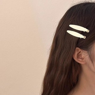 Dopamine Kẹp Tóc Phong Cách Mới, Kim Loại Sơn Màu, Dạng Bầu Dục, Có Thể Gấp Lại
