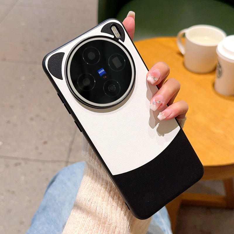 Màu gấu trúc phù hợp với lỗ lớn Thích hợp cho vivo X200s Hoạt hình Màu trơn Đơn giản X200Ultra Phong cách mới Chống sốc