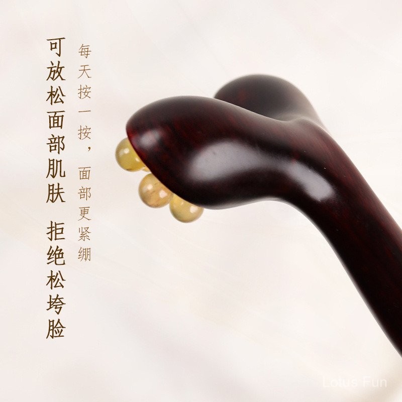 Gỗ tử đàn ngũ châu hươu sừng lược mắt da đầu kinh mạch mát xa đầu điểm huyệt bạt gân chăm sóc sức khỏe lược