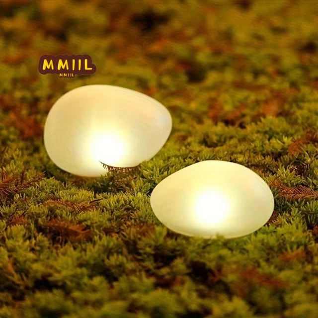Đèn năng lượng mặt trời LED HIFUN, Đèn năng lượng mặt trời chống nước bật / tắt tự động, Đèn sỏi ngoài trời hình đá cuội tiết kiệm năng lượng mặt trời mờ ngoài trời chạy bằng năng lượng mặt trời ngoài