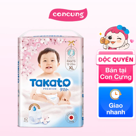 Tã quần Takato siêu mềm mại (XL, 62 miếng)
