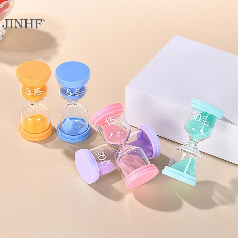 JINHF 1PC 3 / 5 / 10 / 15 / 30 Phút Cát Nhiều Màu Sắc Trẻ Em Kid Quà Tặng Cát Hẹn Giờ Kính Trang Trí Nhà Cửa Đồng Hồ Cát HOT