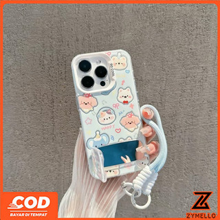 Thích hợp cho OPPO Reno 14F Reno 14 PRO Reno 13F Reno 13 PRO Reno12 F Reno11 F Reno 10 Reno 8T Reno 8Z Reno 7Z Reno8 Chó Con Dễ Thương Gấu Voi Gương Đứng Trong Suốt Chống Sốc TP