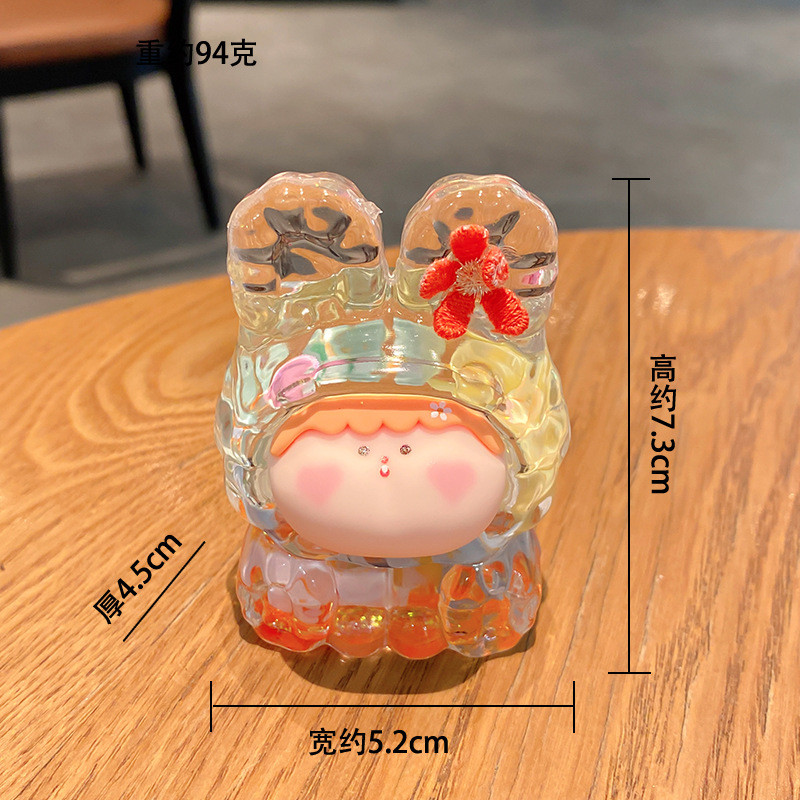 Sáng Tạo Li Sili Lis Macaron Siêu Dễ Thương Phong Cách Hoạt Hình Cát Lỏng Trang Trí Đầy Dầu