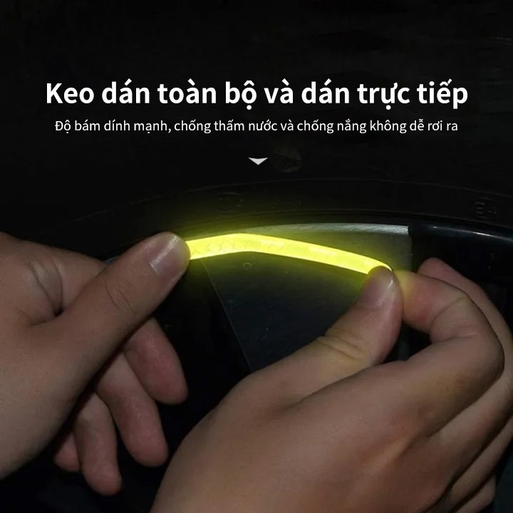M8 Bộ 20 Miếng Dán Phản Quang Màu Gầu Vồng Ghống Thấm Nước Trang Trí Vành Bánh Xe MALAN