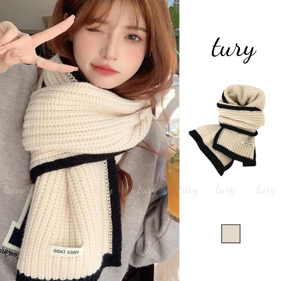 Khăn Quàng Cổ Len unisex Nam Nữ - Tury - Khăn Choàng Cổ Len Dệt Kim Trơn Giữ Ấm - LN053